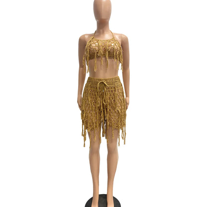 Joskaa Ribbed Knit Halter Crop Swimwear - swimwear image 6