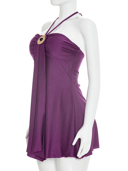 Joskaa Halter Sleeveless Bodycon Mini Dress - mini dress image 3