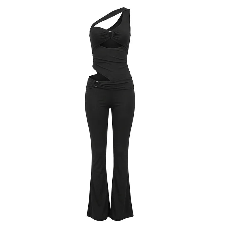 Women's Ruched Backless Cutout Sleeveless Romper - Detail View 6