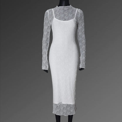 Joskaa Lace Long Sleeve Maxi Two Piece Set - two piece set image 5