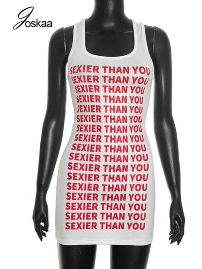 Women's Sleeveless Bodycon Mini Dress - Back View