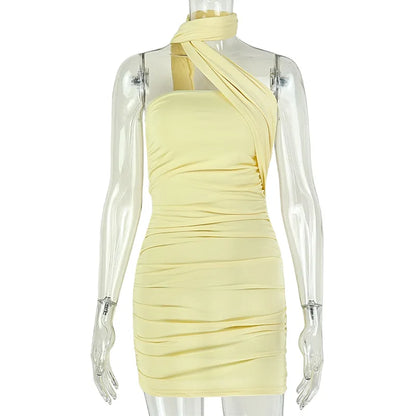 Women's Backless Halter Sleeveless Mini Dress