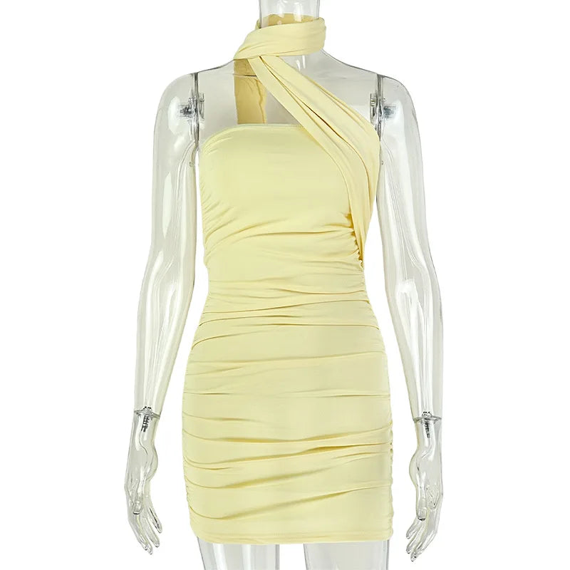 Women's Backless Halter Sleeveless Mini Dress