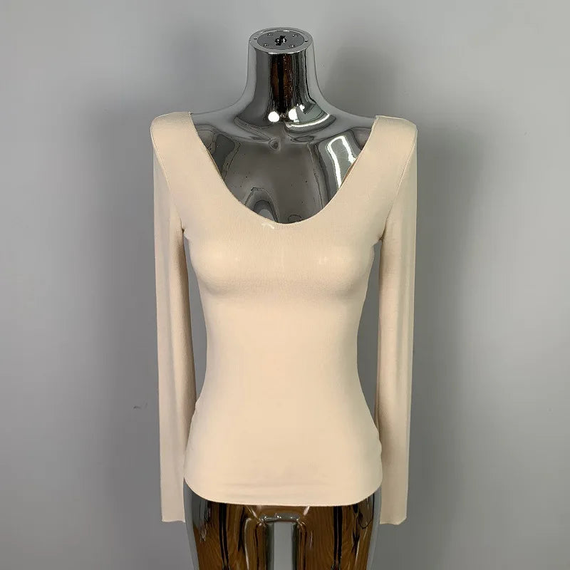 Wholesale Women's Mesh Long Sleeve Bodycon Top