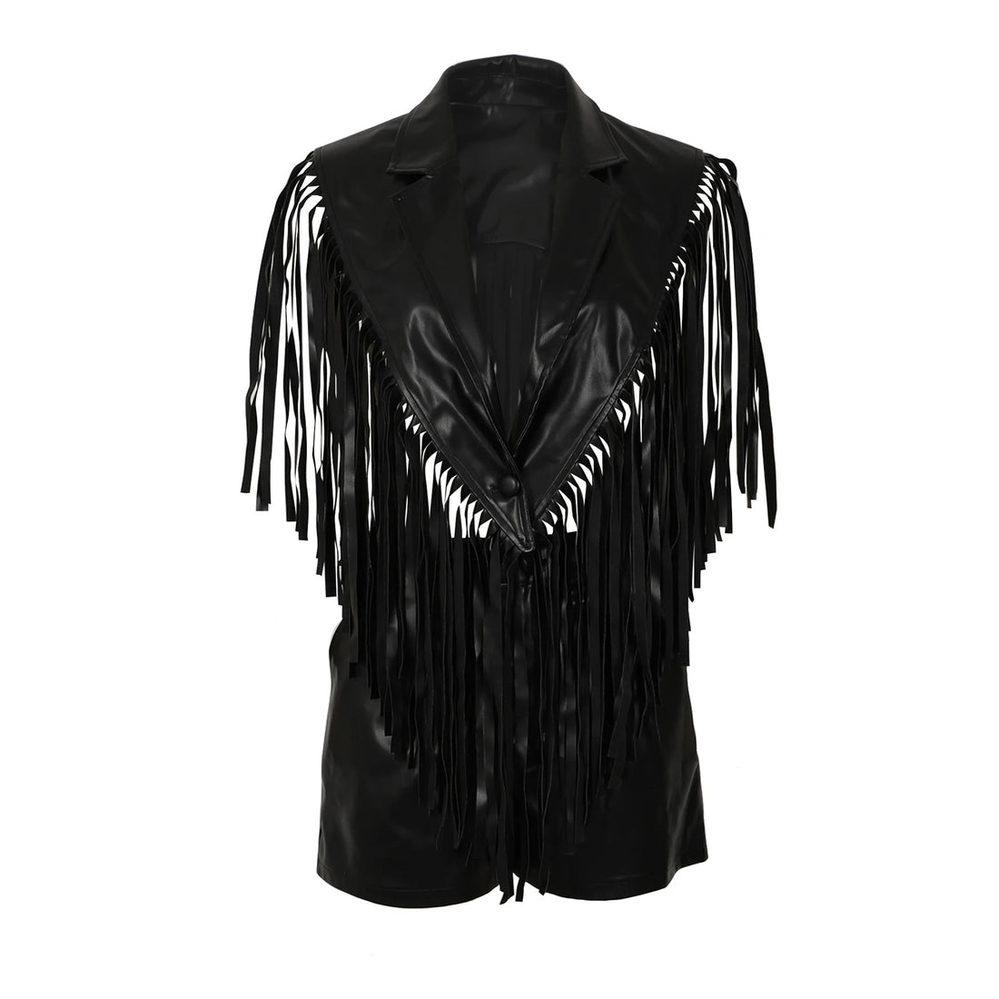 Joskaa Faux Leather Backless Two Piece Set - two piece set image 5