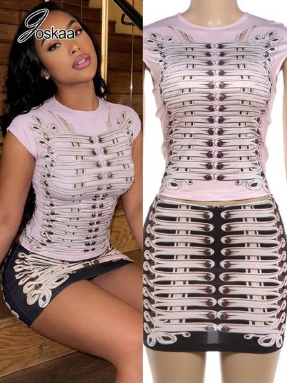 Wholesale Women's Sleeveless Mini Two Piece Set – Women's Fashion Wholesale – Front View