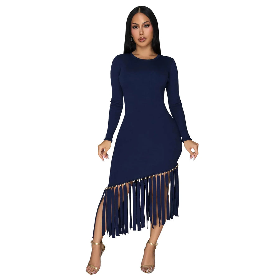 Wholesale Women's Long Sleeve Bodycon Maxi Dress