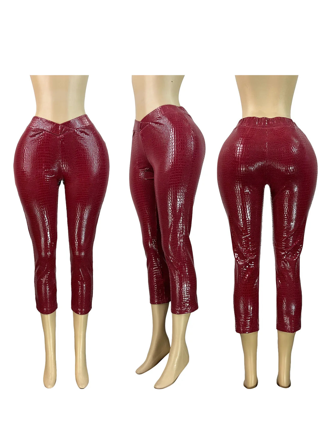 Joskaa Bodycon Pants Elastic Metallic Gold - pants image 2