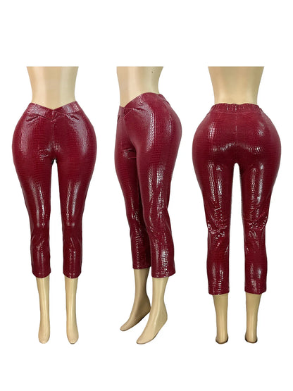 Joskaa Bodycon Pants Elastic Metallic Gold - pants image 2