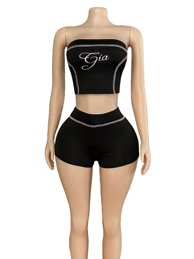 Joskaa Strapless Bodycon Two Piece Set - two piece set image 2