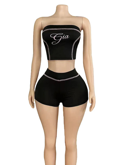 Joskaa Strapless Bodycon Two Piece Set - two piece set image 2