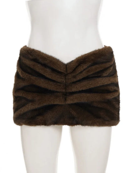 Joskaa Zip Up Bodycon Pleated Mini Skirt - skirt image 7