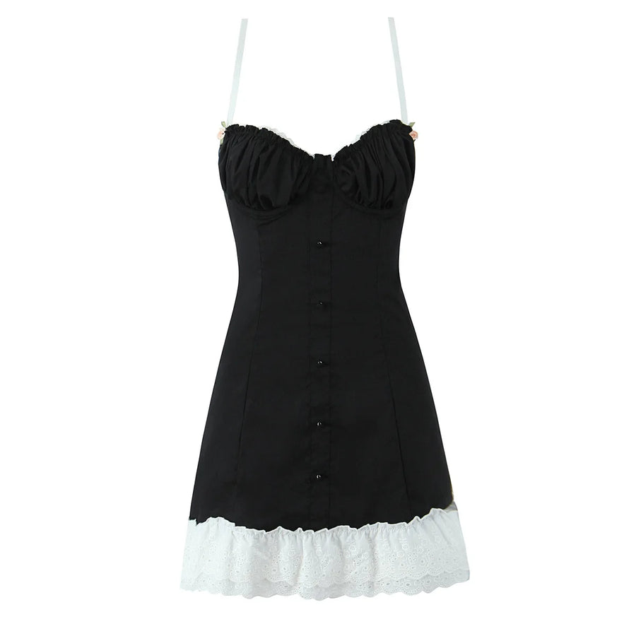 Women's Lace Backless Bodycon Mini Dress