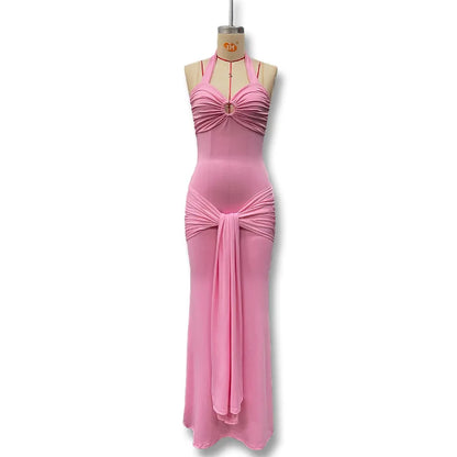 Joskaa Ruched Backless Halter Bodycon Mini Dress - mini dress image 6