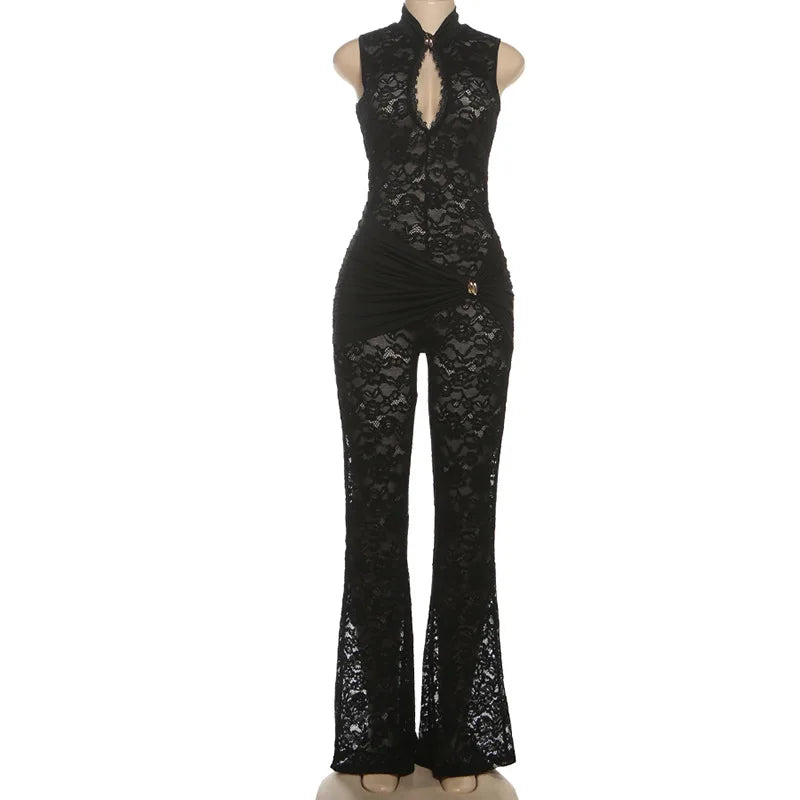 Joskaa Lace Long Sleeve Bodycon Romper - romper image 5