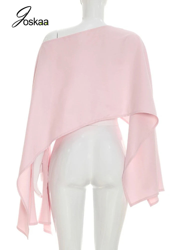 Wholesale Women's Solid Color Off Shoulder Top – Model Wearing Style