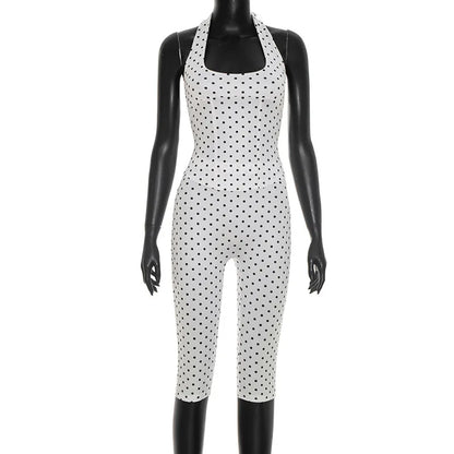 Joskaa Polka Dot Backless Halter Two Piece Set - two piece set image 5