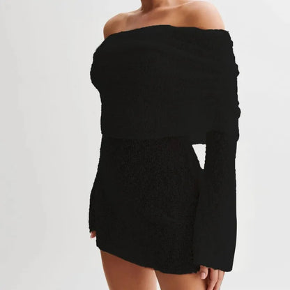 Women's Strapless Long Sleeve Mini Dress