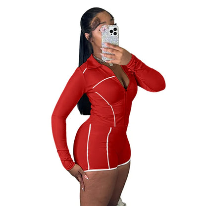 Joskaa Zip Up Long Sleeve Crop Two Piece Set - two piece set image 7