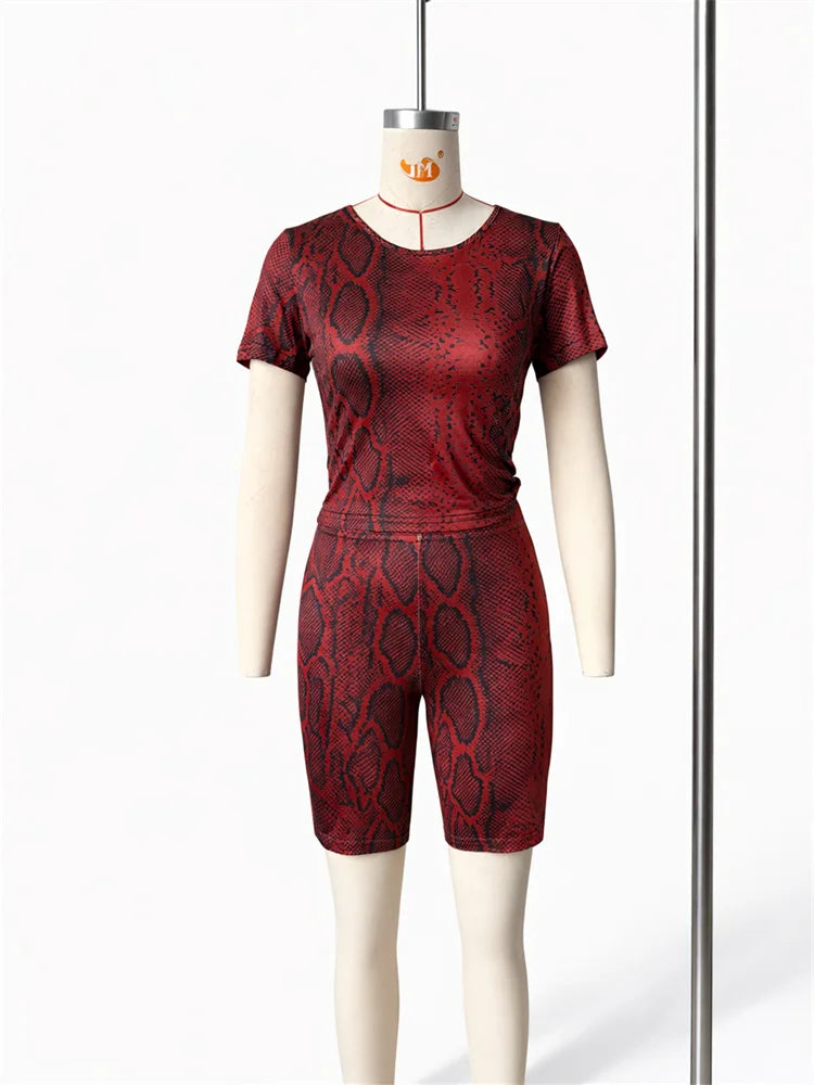 Wholesale Women's Short Sleeve Crop Two Piece Set