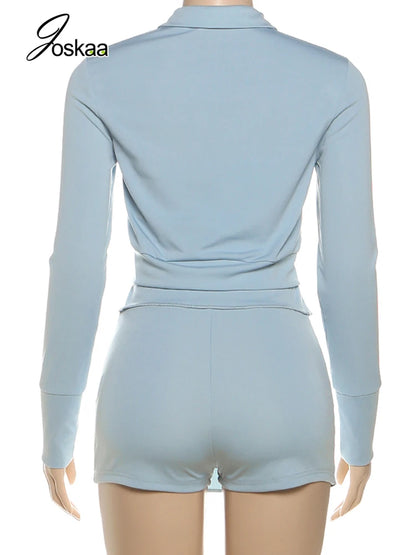 Wholesale Women's Long Sleeve Crop Two Piece Set 173 – Detail View