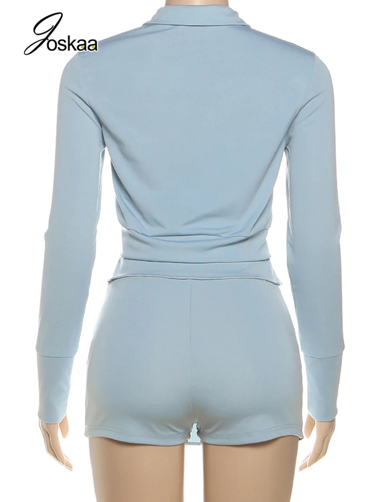 Wholesale Women's Long Sleeve Crop Two Piece Set 173 – Detail View