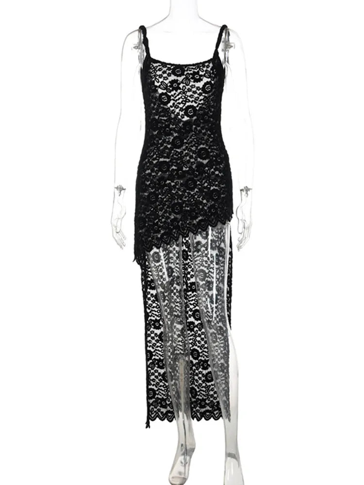Joskaa Lace Backless Sleeveless Bodycon Dress - bodycon dress image 5