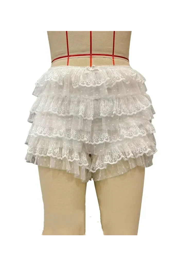 Women's Lace Mini Embroidery Strap Tank Two Piece Set black skirt – Back View