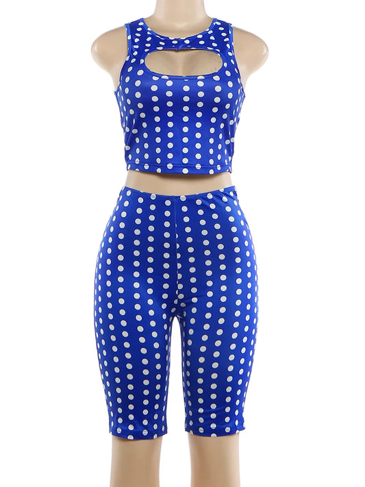 Joskaa Polka Dot Crop Two Piece Set - two piece set image 2