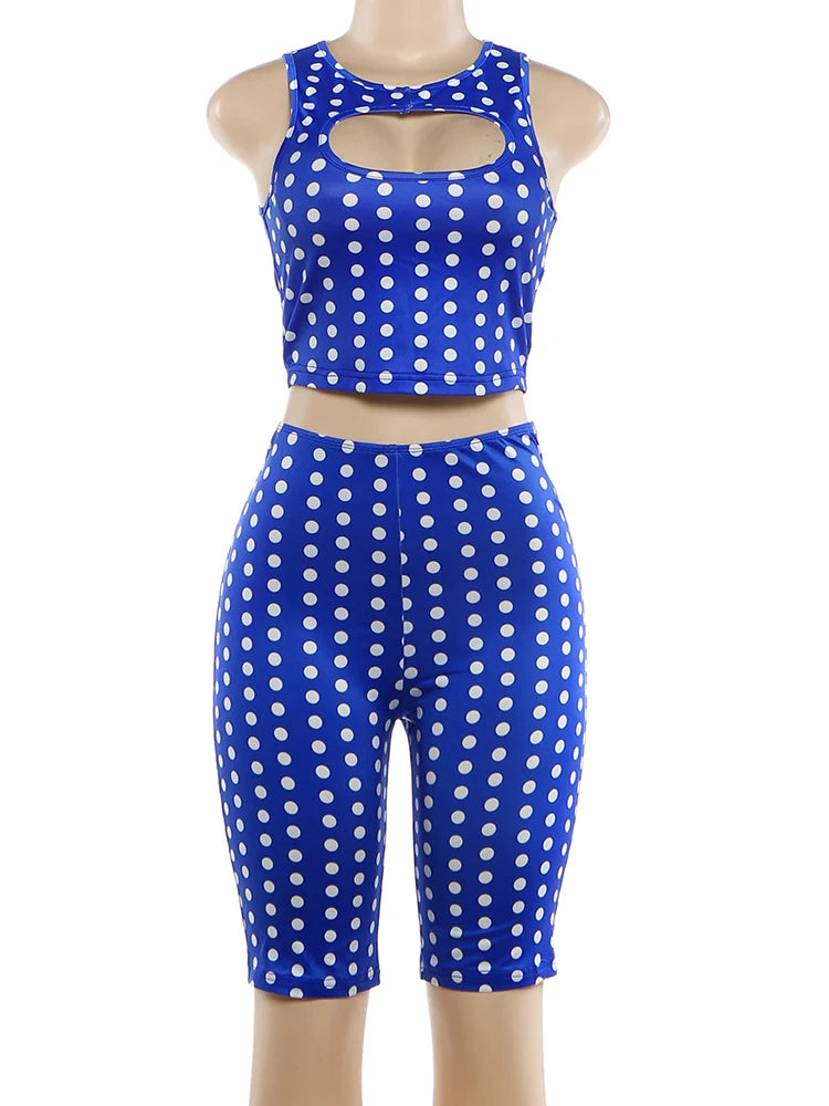 Joskaa Polka Dot Crop Two Piece Set - two piece set image 2