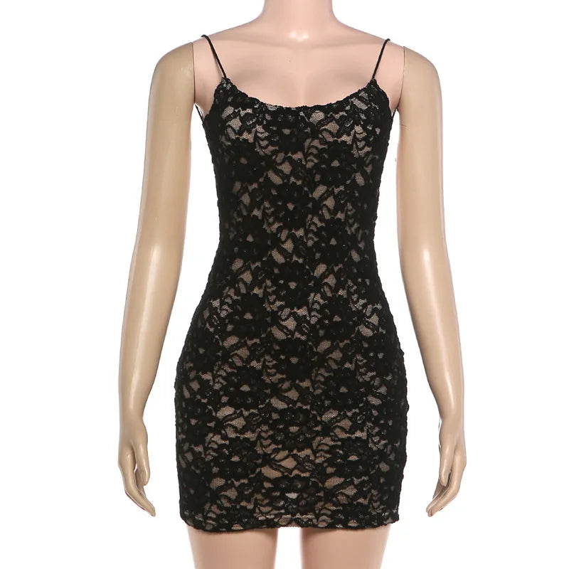 Joskaa Lace Backless Sleeveless Bodycon Mini Dress - mini dress image 5