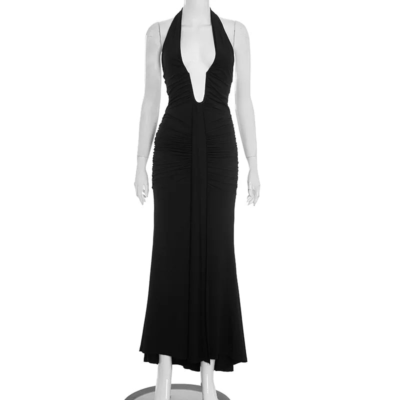 Joskaa Backless Halter Sleeveless Maxi Dress - maxi dress image 7