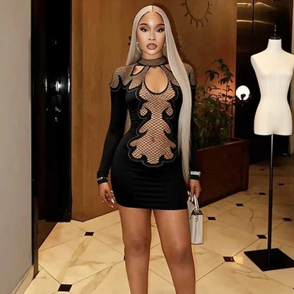 Wholesale Women's Long Sleeve Bodycon Mini Dress
