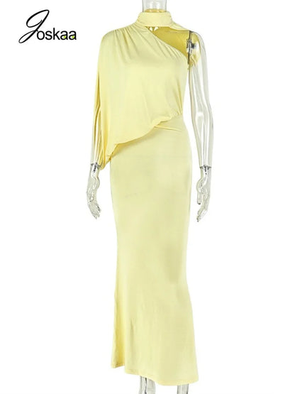 Wholesale Women's Sleeveless Bodycon Dress Yellow – Back View