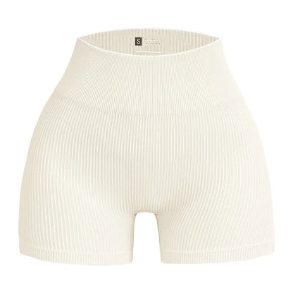 Wholesale Women's Knit High Waist Ribbed Shorts