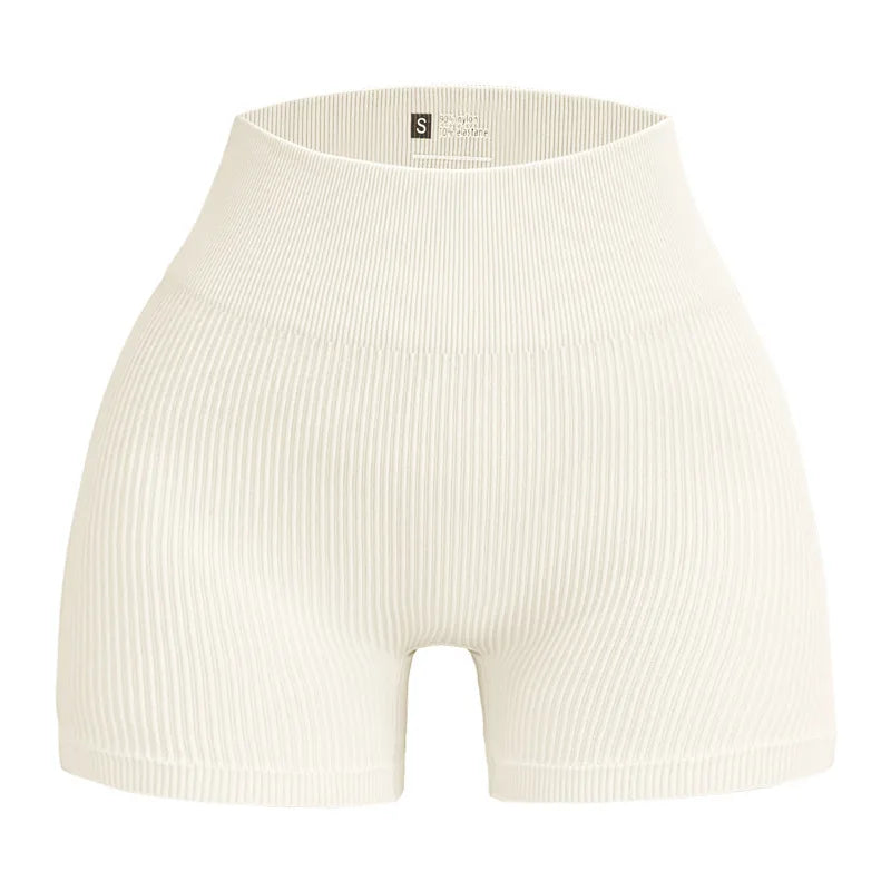 Wholesale Women's Knit High Waist Ribbed Shorts