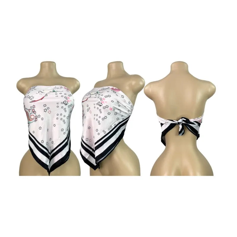 Joskaa Satin Halter Sleeveless Crop Two Piece Set - two piece set image 16
