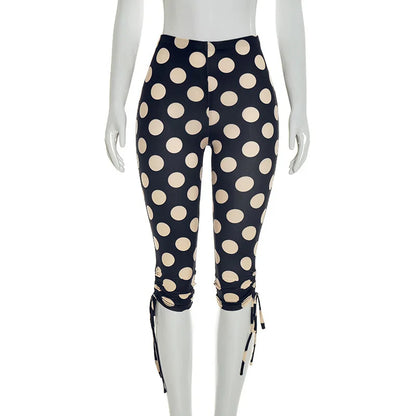 Joskaa Polka Dot Crop Pants Print Cropped Trousers - pants image 5