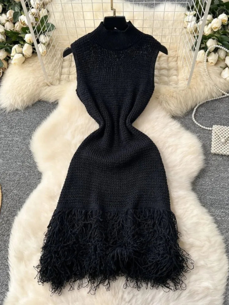 Women's Knit Sleeveless Bodycon Mini Dress