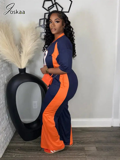 Wholesale Women's Short Sleeve Crop Two Piece Set Purplish Blue – Side View