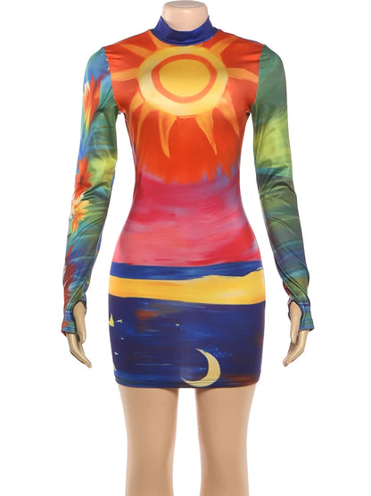 Joskaa Long Sleeve Bodycon Mini Dress - mini dress image 2