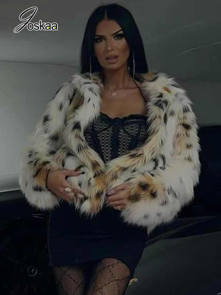 Women's Leopard Print Long Sleeve Jacket Leopard Print – Side View