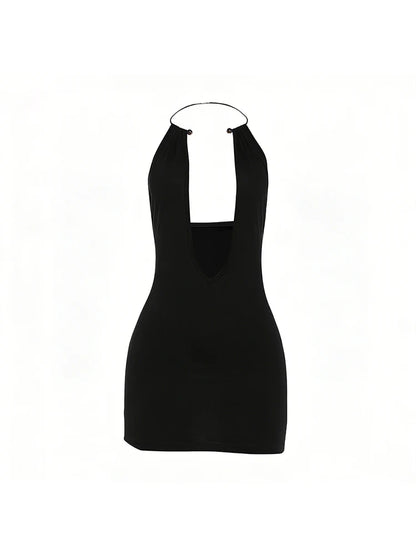 Joskaa Backless Halter Sleeveless Bodycon Mini Dress - mini dress image 5