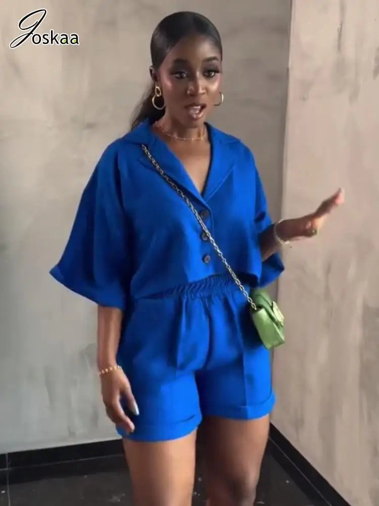 Wholesale Women's Short Sleeve Crop Two Piece Set – Women's Fashion Wholesale – Front View