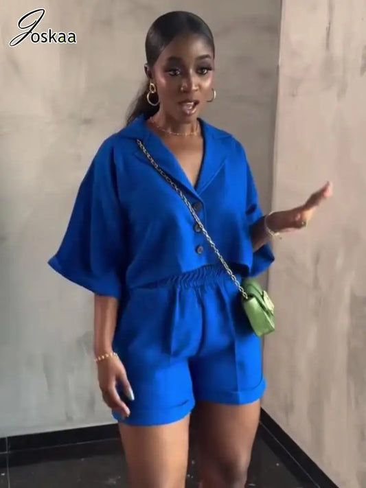 Wholesale Women's Short Sleeve Crop Two Piece Set – Women's Fashion Wholesale – Front View