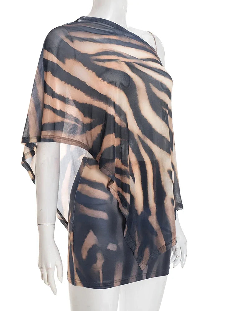 Joskaa Stripe Crop Two Piece Set Print Hipster See - two piece set image 3
