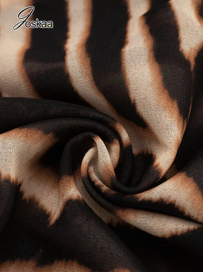 Women's Striped Halter Bodycon Two Piece Set - Model Wearing Style