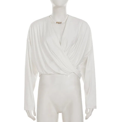 Wholesale Women's Loose White Fall Fashion Top