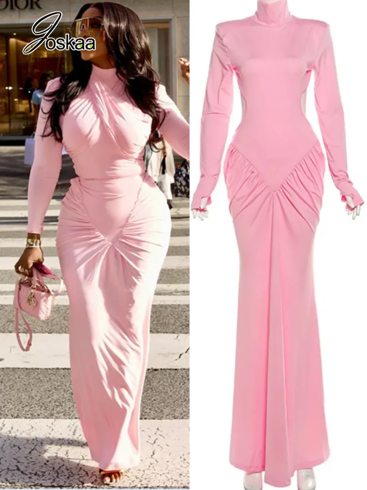 Women's Ruched Backless Cutout Maxi Dress – Women's Fashion Wholesale – Front View