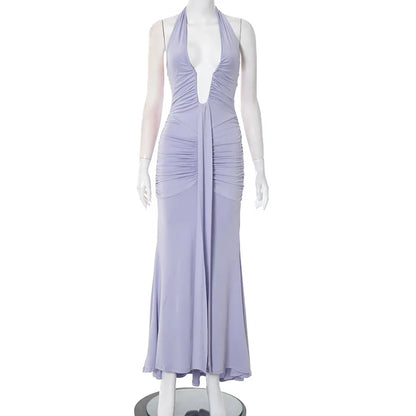 Joskaa Backless Halter Sleeveless Maxi Dress - maxi dress image 8